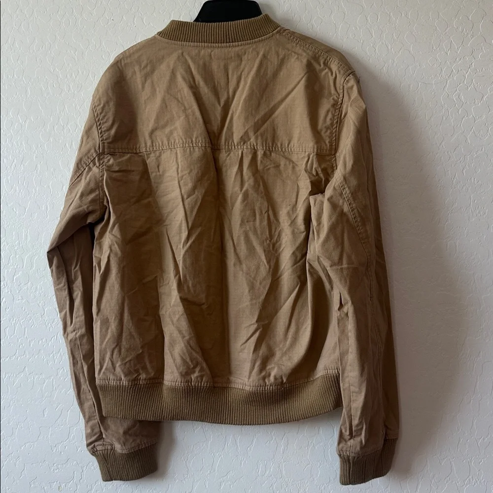 Sean John bomber jacket men’s 100% cotton size large outdoors‎ brown utility tan